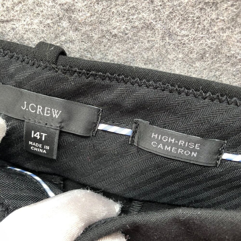 J. Crew High Rise Cameron Pant Womens 14T Black Four Season Stretch Slim Leg - Picture 8 of 10